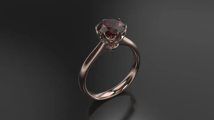 Rings FL LLC Garnet Engagement Ring Rose Gold Engagement Ring Garnet Ring Garnet Gold Rose Gold Garnet Ring