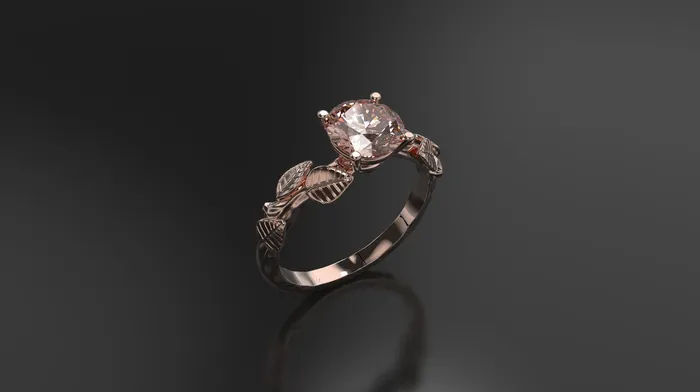 Rings | FL LLC Morganite Leaf Engagement Ring Rose Gold Engagement Ring Morganite Branch Ring Morganite Gold Rose Gold Morganite Ring