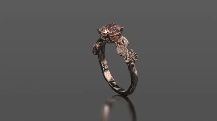 Rings | FL LLC Morganite Leaf Engagement Ring Rose Gold Engagement Ring Morganite Branch Ring Morganite Gold Rose Gold Morganite Ring