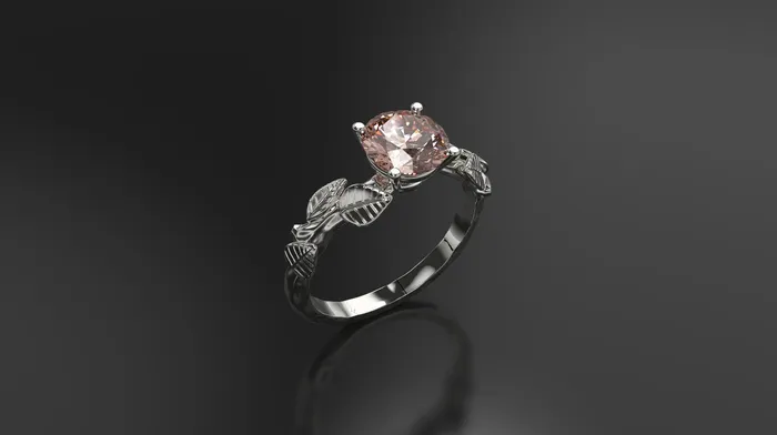 Rings | FL LLC Morganite Leaf Engagement Ring Rose Gold Engagement Ring Morganite Branch Ring Morganite Gold Rose Gold Morganite Ring