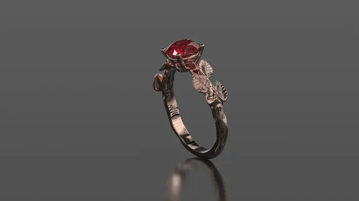 Rings | FL LLC Ruby Leaf Engagement Ring Rose Gold Engagement Ring Ruby Branch Ring Ruby Gold Rose Gold Ruby Ring