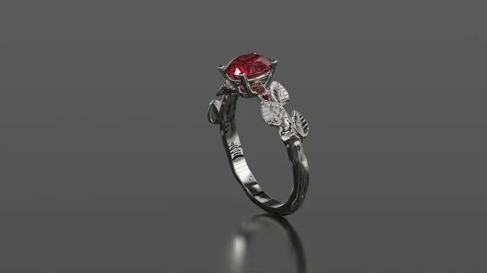 Rings | FL LLC Ruby Leaf Engagement Ring Rose Gold Engagement Ring Ruby Branch Ring Ruby Gold Rose Gold Ruby Ring