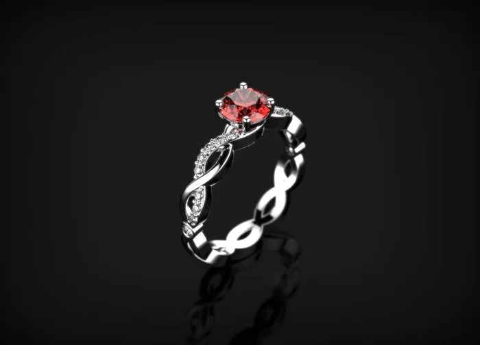 Rings | FL LLC Ruby Ring White Gold Engagement Ring White Gold Engagement Ring Ruby in White Gold White Gold Ruby Ring July Birthstone White Gold Ring