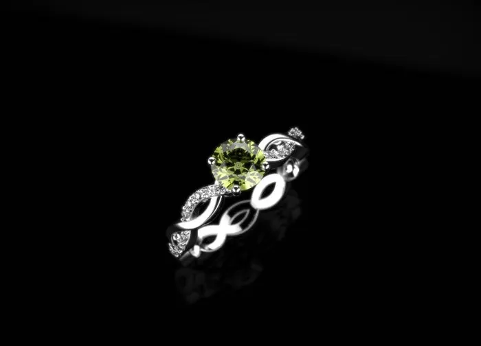 Rings | FL LLC White Gold Peridot Ring White Gold Peridot Engagement Ring Peridot Engagement Ring Gemstone Ring Peridot Ring Peridot August Birthstone Ring