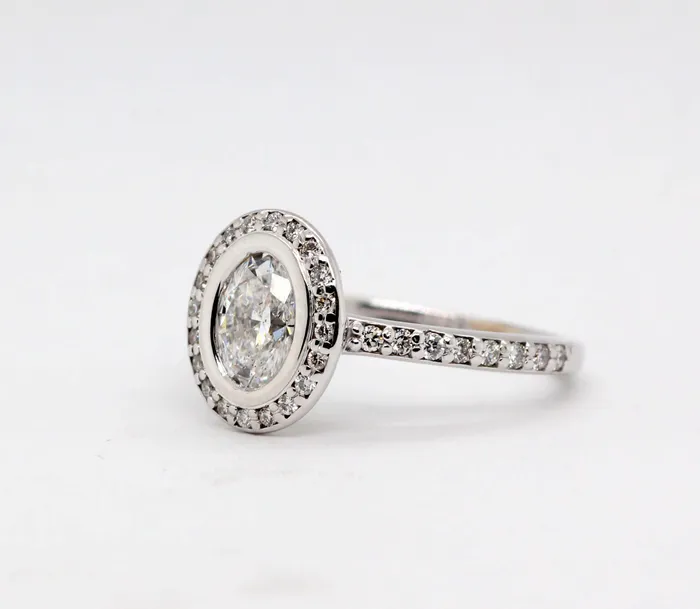 Rings | FULLER'S PURCHASE FROM PUBLIC 14KW 1.36 Cttw Diamond Halo Engagement Ring