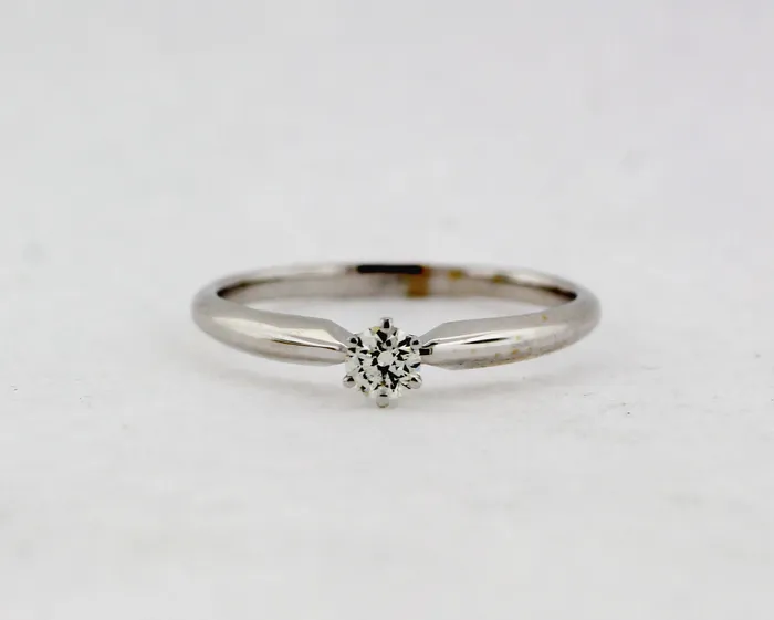 Rings FULLERS PURCHASE FROM PUBLIC 14KW .20 CT DIAMOND SOLITAIRE RING G-SI2