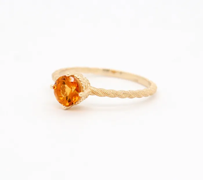 Rings | FULLER'S PURCHASE FROM PUBLIC Estate 14KY Judith Ripka Citrine Gemstone Ring with Rope Design