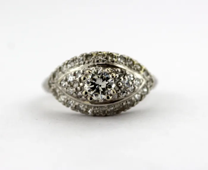 Rings FULLERS PURCHASE FROM PUBLIC Estate Platinum 1.29 Cttw Diamond Engagement Ring