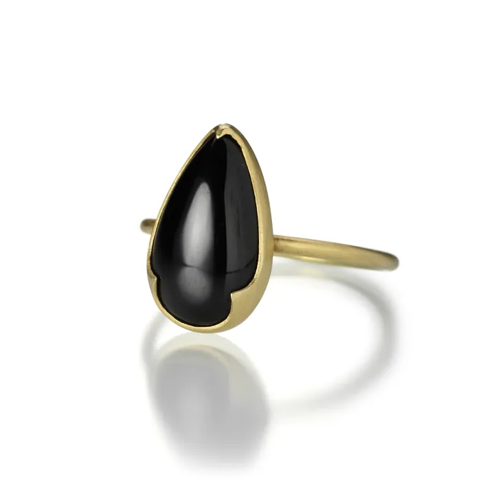 Rings Gabriella Kiss Black Spinel Pear Shaped Ring