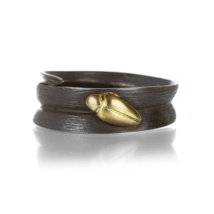 Rings Gabriella Kiss Bronze Blade of Grass Beetle Ring