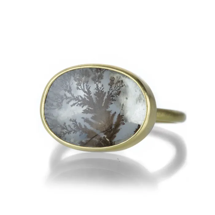 Rings Gabriella Kiss Horizontal Dendritic Quartz Ring