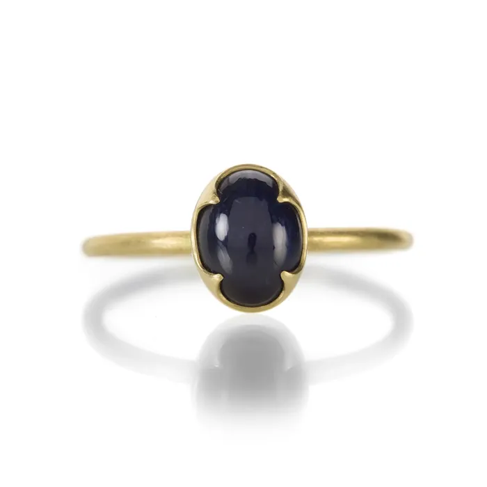 Rings Gabriella Kiss Oval Blue Sapphire Cabochon Ring