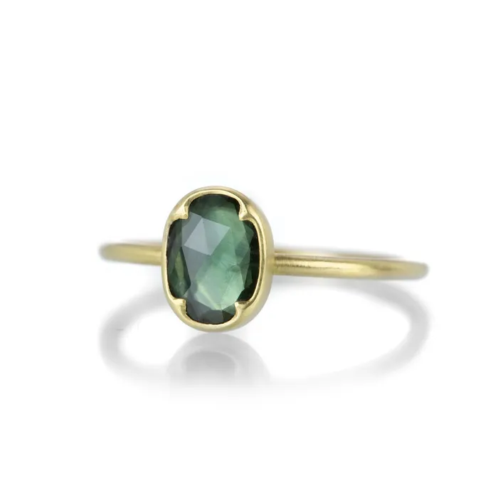 Rings Gabriella Kiss Oval Green Sapphire Ring