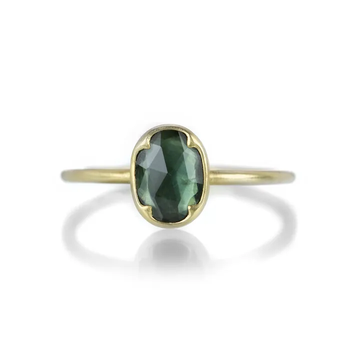 Rings | Gabriella Kiss Oval Green Sapphire Ring