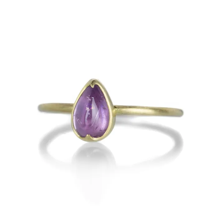 Rings Gabriella Kiss Pear Pink Sapphire Cabochon Ring