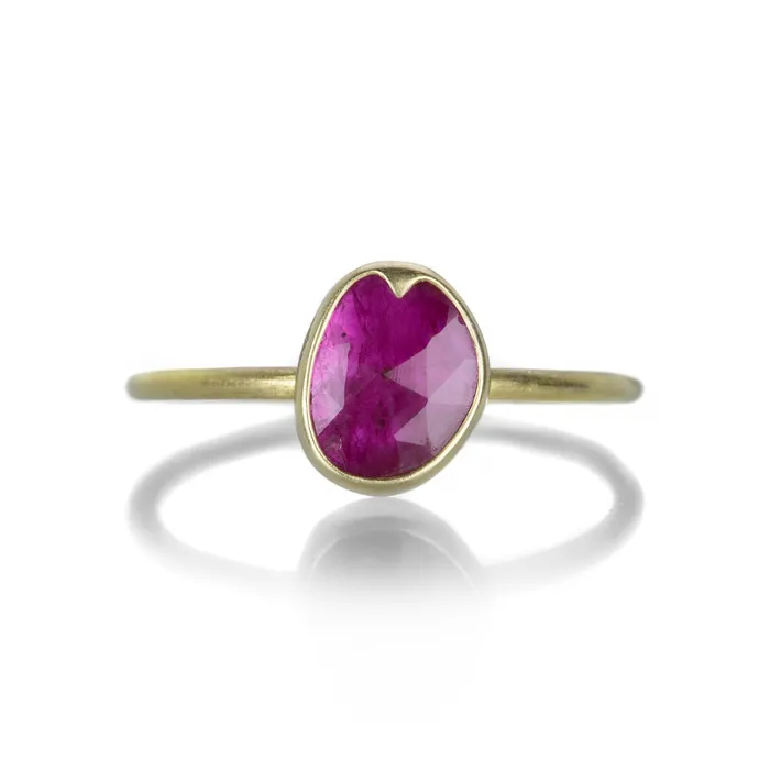 Rings Gabriella Kiss Ruby Rose Cut Slab Ring