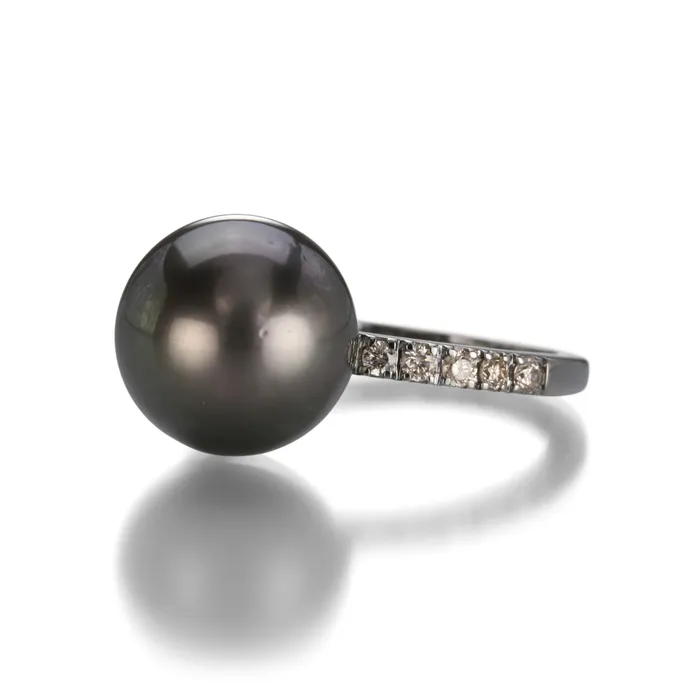 Rings Gellner Dark Gray Tahitian Pearl Ring