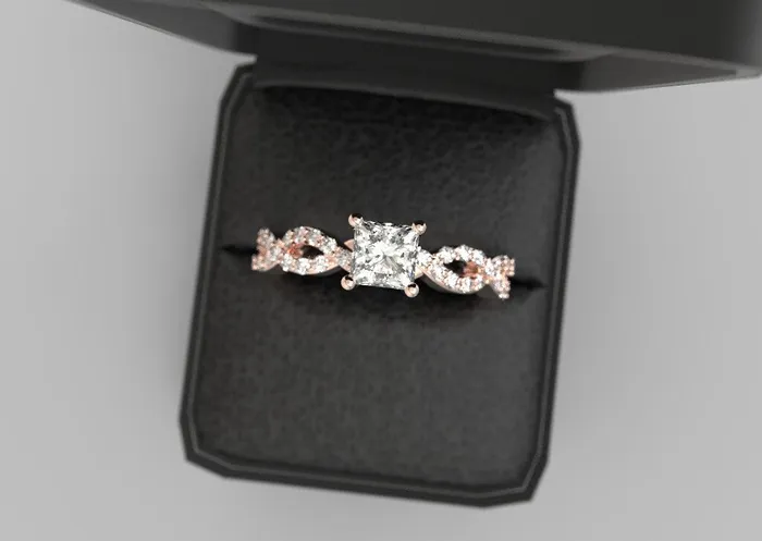 Rings | Gold Moissanite Ring Moissanite Engagement Ring Rose Gold Genuine Moissanite Engagement Ring Princess Cut  Moissanite Ring - FL LLC