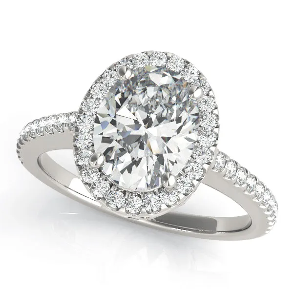 Rings Halo Diamond Engagement Ring - Overnight Mountings Bridal