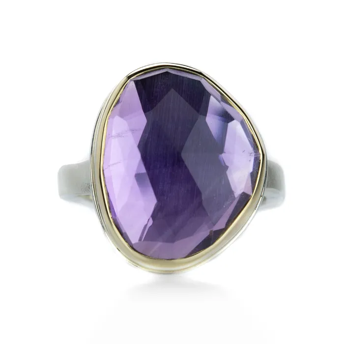 Rings Jamie Joseph Asymmetrical Rose Cut Amethyst Ring