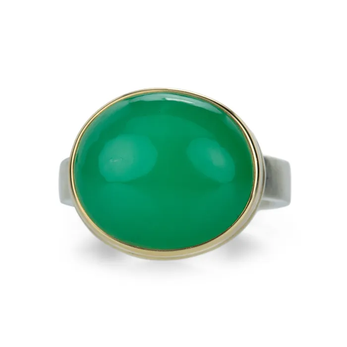 Rings | Jamie Joseph Oval Smooth Chrysoprase Ring