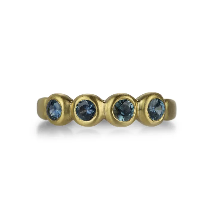 Rings Marian Maurer Porch Skimmer Band with BlueGreen Sapphires