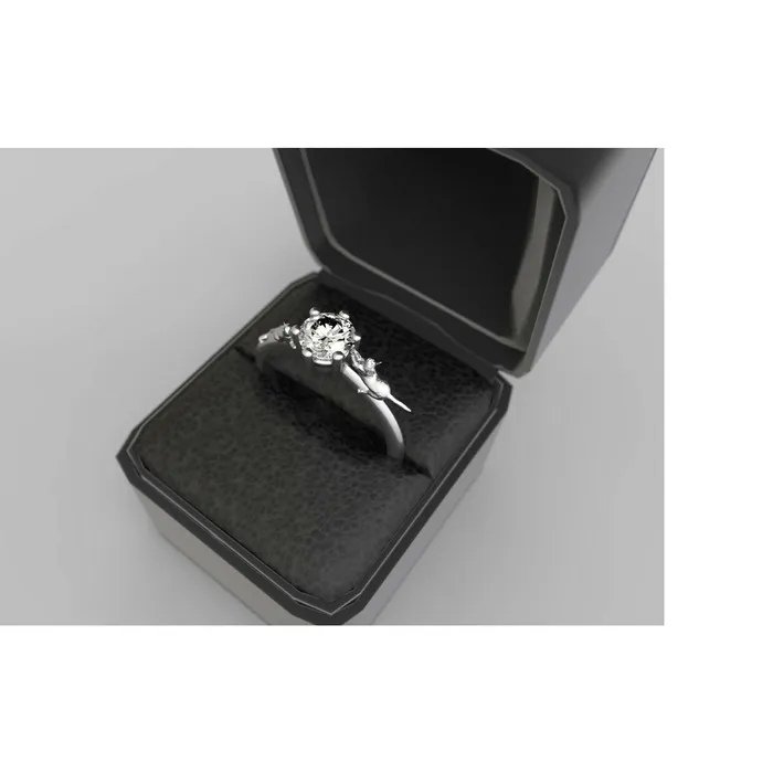 Rings | MyUniqueRing Cat Engagement Ring White Gold Cat Engagement Ring