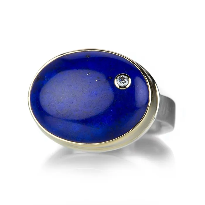 Rings Oval Smooth Lapis Ring - Jamie Joseph