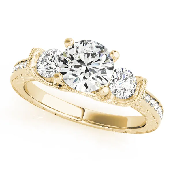 Rings | Overnight Mountings Lab ENGAGEMENT RINGS 3 STONE ROUND