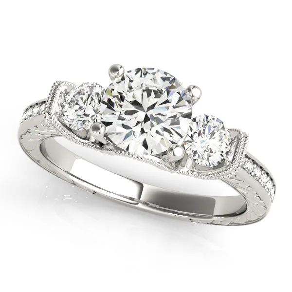 Rings | Overnight Mountings Lab ENGAGEMENT RINGS 3 STONE ROUND