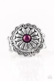 Rings Paparazzi Darlingly Daisy Purple Ring - diannesjewelryshop