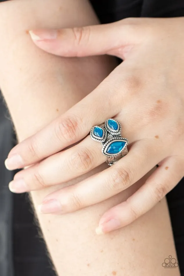 Rings Paparazzi The Charisma Collector Blue Ring - diannesjewelryshop