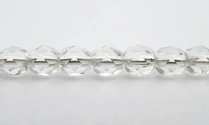 Rings | PAS Jablonec Crystal Silver Lined, Czech Fire Polished Round Faceted Glass Beads, 16 inch strand