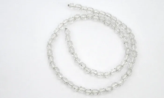 Rings | PAS Jablonec Crystal Silver Lined, Czech Fire Polished Round Faceted Glass Beads, 16 inch strand