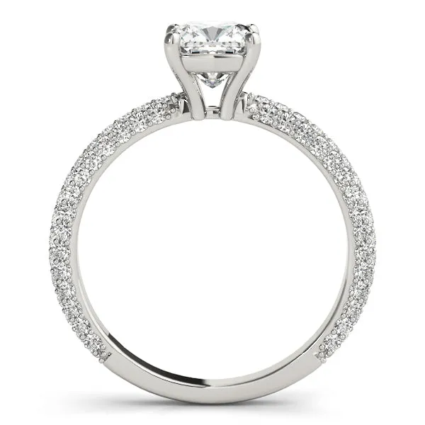 Rings | PAVE ENGAGEMENT RING WITH CUSHION HEAD - Overnight Mountings Lab