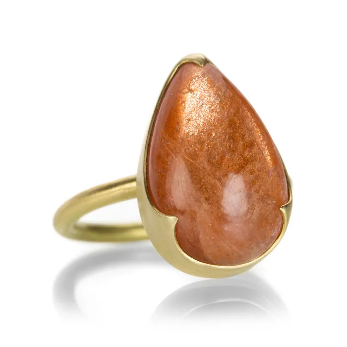 Rings Pear Shaped Sunstone Ring - Gabriella Kiss