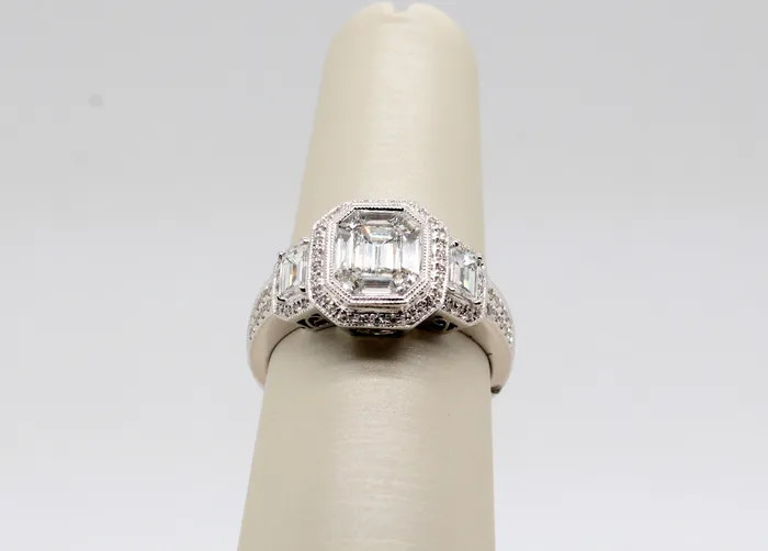 Rings PINK DIAMOND INC 18KW Diamond Engagement Ring