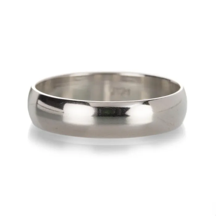 Rings Quadrum Platinum Half Round Band