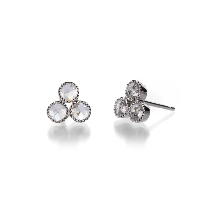 Rings Sethi Couture Rose Cut Triple Diamond Studs