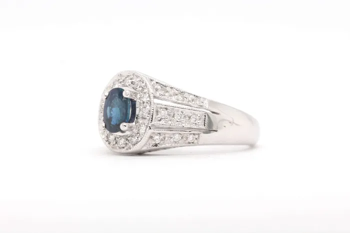 Rings | SHAI GUT ESTATE PIECES 14Kw Sapphire & Diamond Ring.