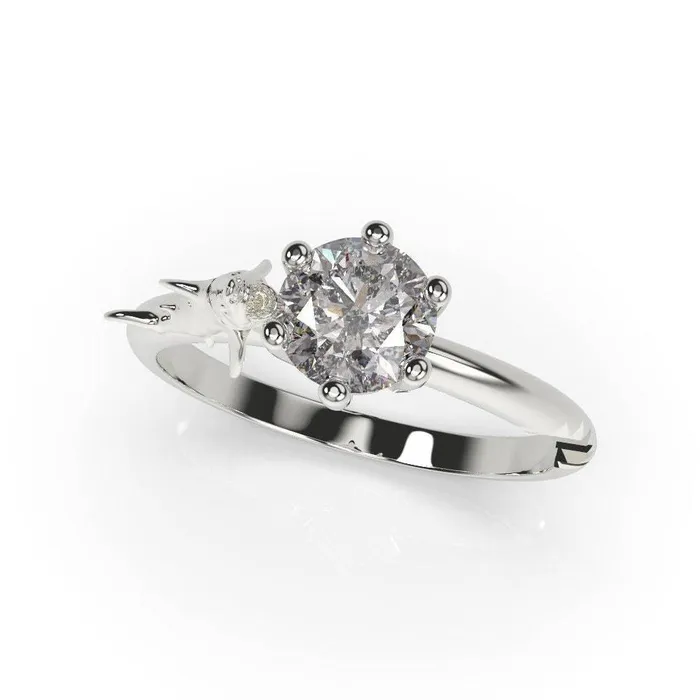 Rings | Shark Engagement Ring White Gold Great White - MyUniqueRing