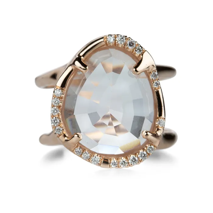 Rings | Sirciam White Topaz Ethos Ring with Diamonds