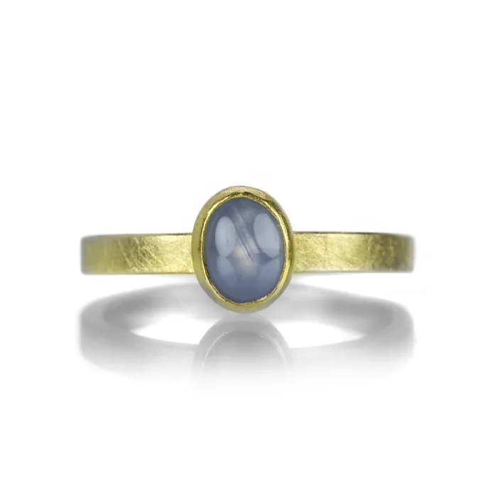 Rings | Small Oval Blue Star Sapphire Ring - Petra Class