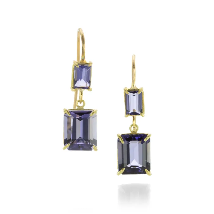 Rosanne Pugliese Earrings Double Iolite Drop Earrings