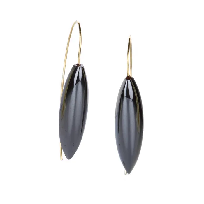 Rosanne Pugliese Earrings Long Hematite Drop Earrings