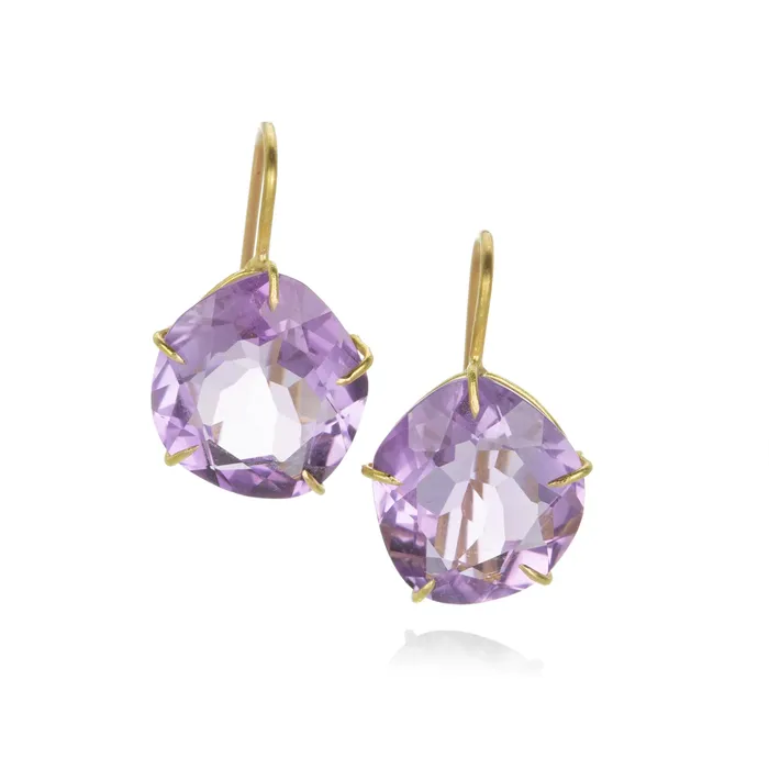 Rosanne Pugliese Earrings Violet Amethyst Petal Drop Earrings