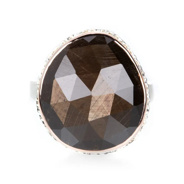 Rose Cut Brown Sapphire Ring Jamie Joseph Rings