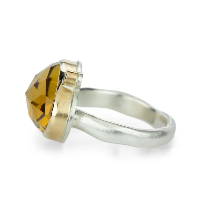 Rose Cut Teardrop Citrine Ring | Jamie Joseph Rings