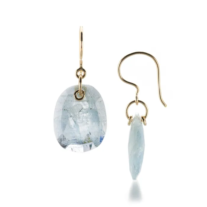 Rosecut Aquamarine Earrings Anne Sportun Earrings