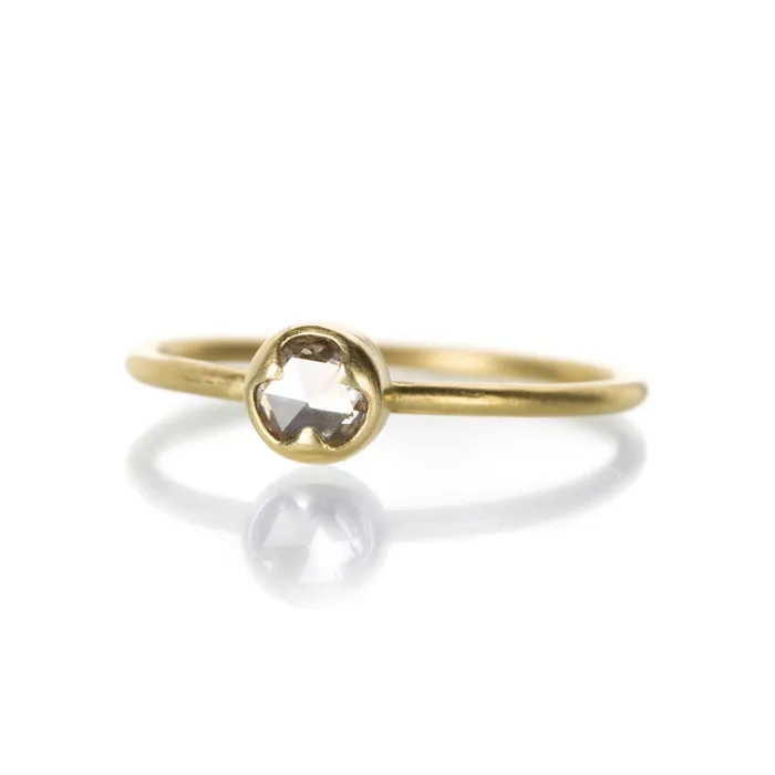 Round Champagne Diamond Ring Gabriella Kiss Rings